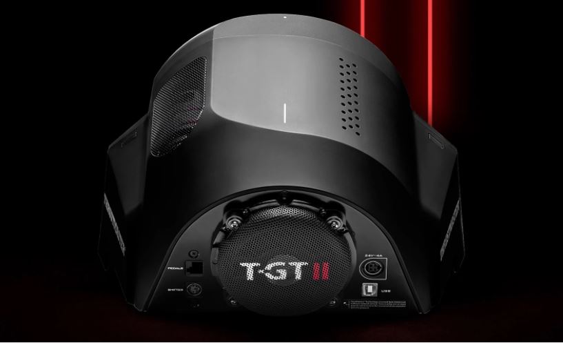 Thrustmaster T-GT II Racing Wheel'high-powered motor is on display.